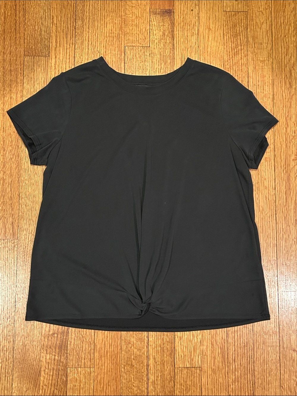 Banana Republic Black Short Sleeve Knot Front Top Size Medium